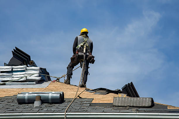 Professional Roofing technician working in Douglas City, CA